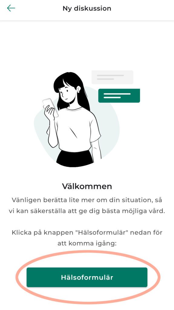 4. Hälsoformulär i appen Meliva